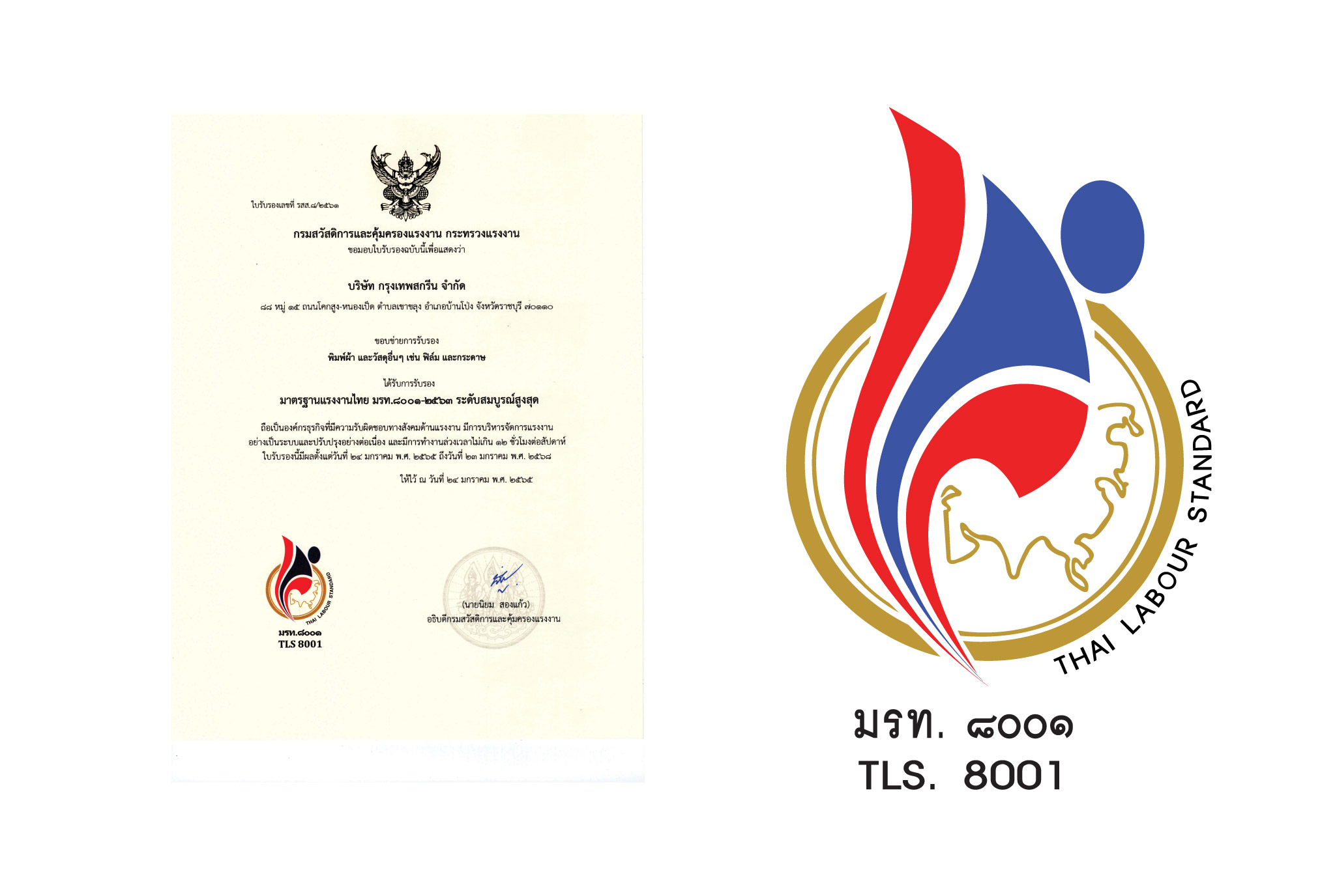 TLS 8001-2020 Certificate